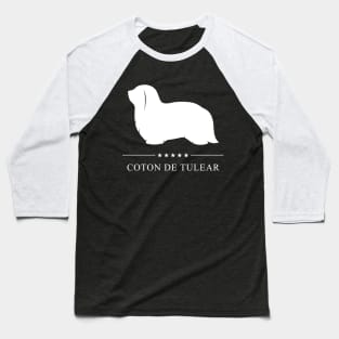 Coton de Tulear Dog White Silhouette Baseball T-Shirt